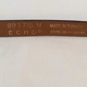 Echo Accessories - Echo Brown Leather Belt, 34” Echo Accessories - Echo Brown Leather Belt, 34”